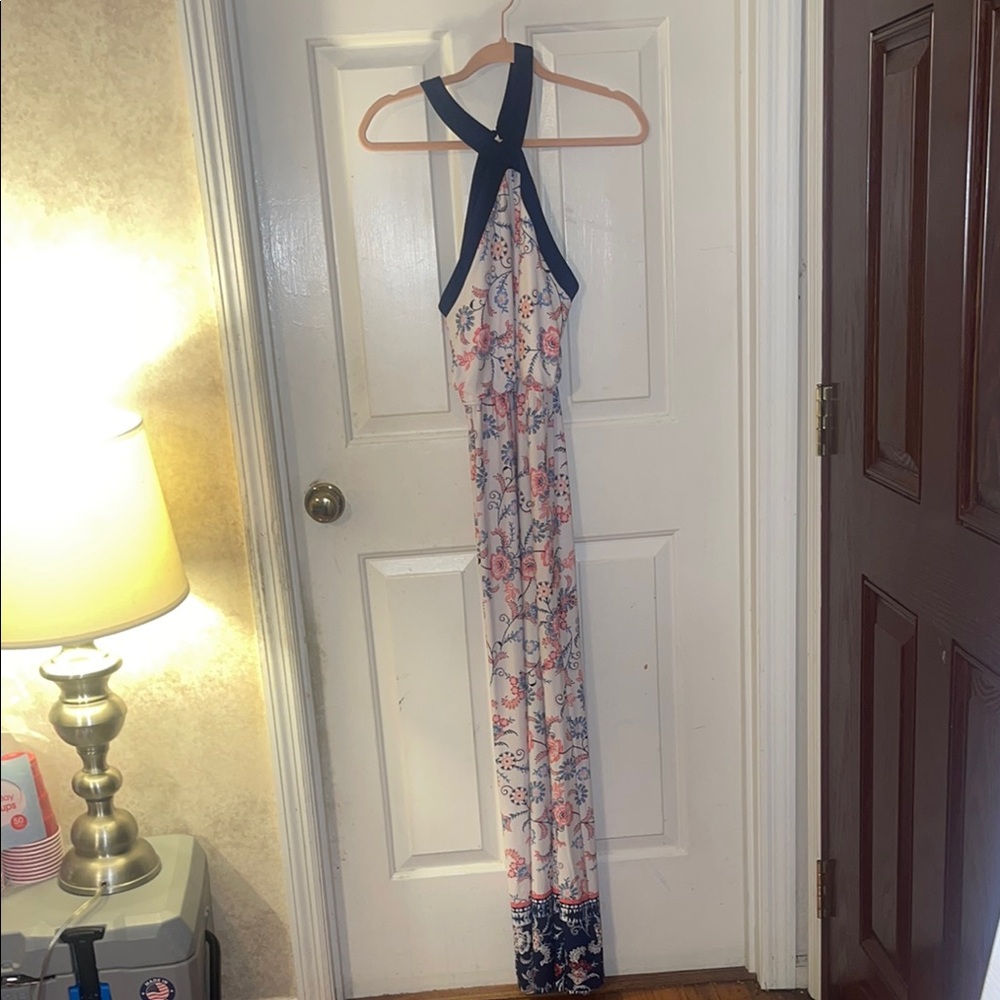 Floral Halter Maxi Dress